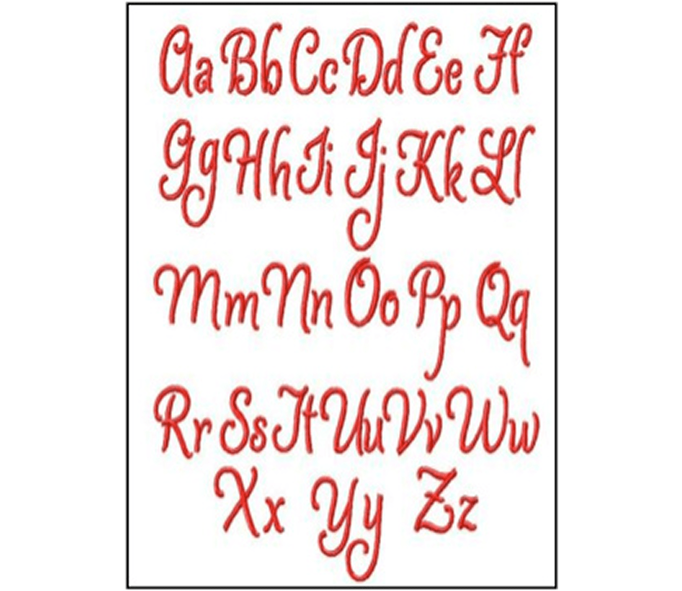 Elegant handwritten alphabet design