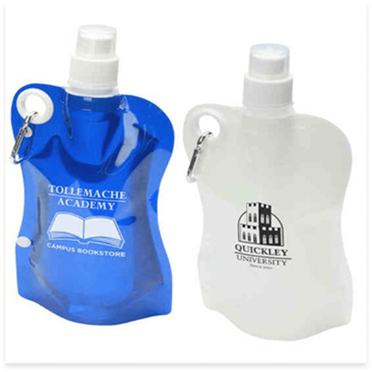 Portable university logo water containers